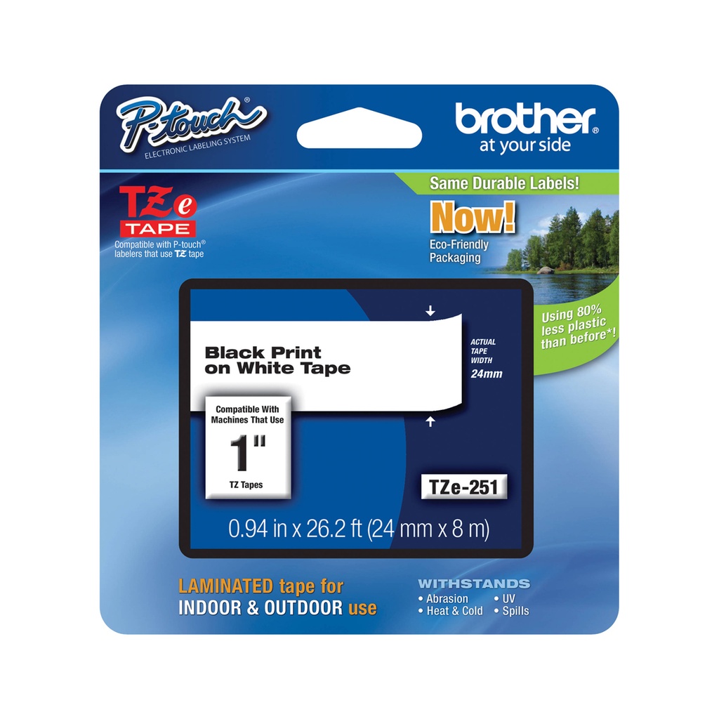 CINTA BROTHER TZE251 N/B 24MM