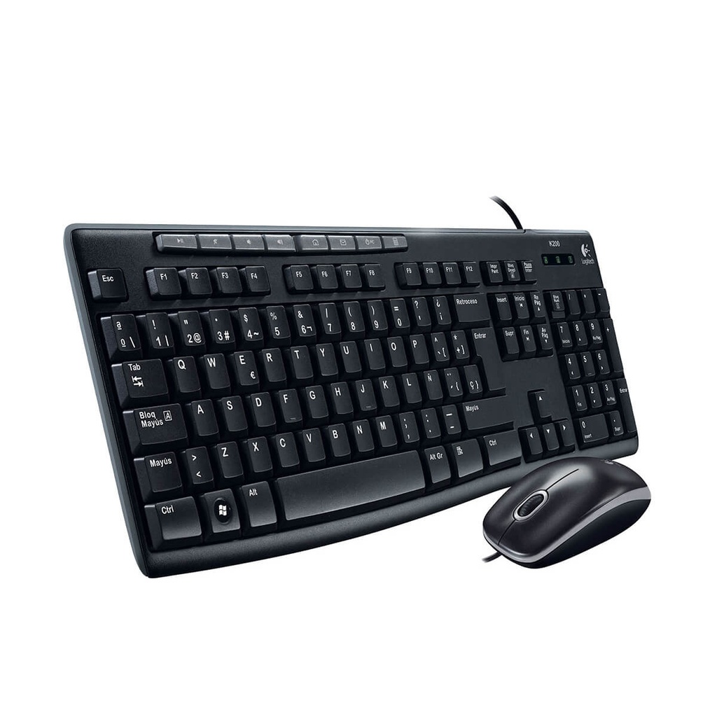 KIT LOGITECH MK200 NEGRO ALAMBRICOS