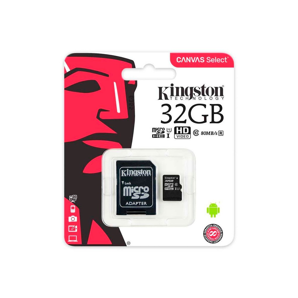 MICRO SD KINGSTON 32GB CLASE 10
