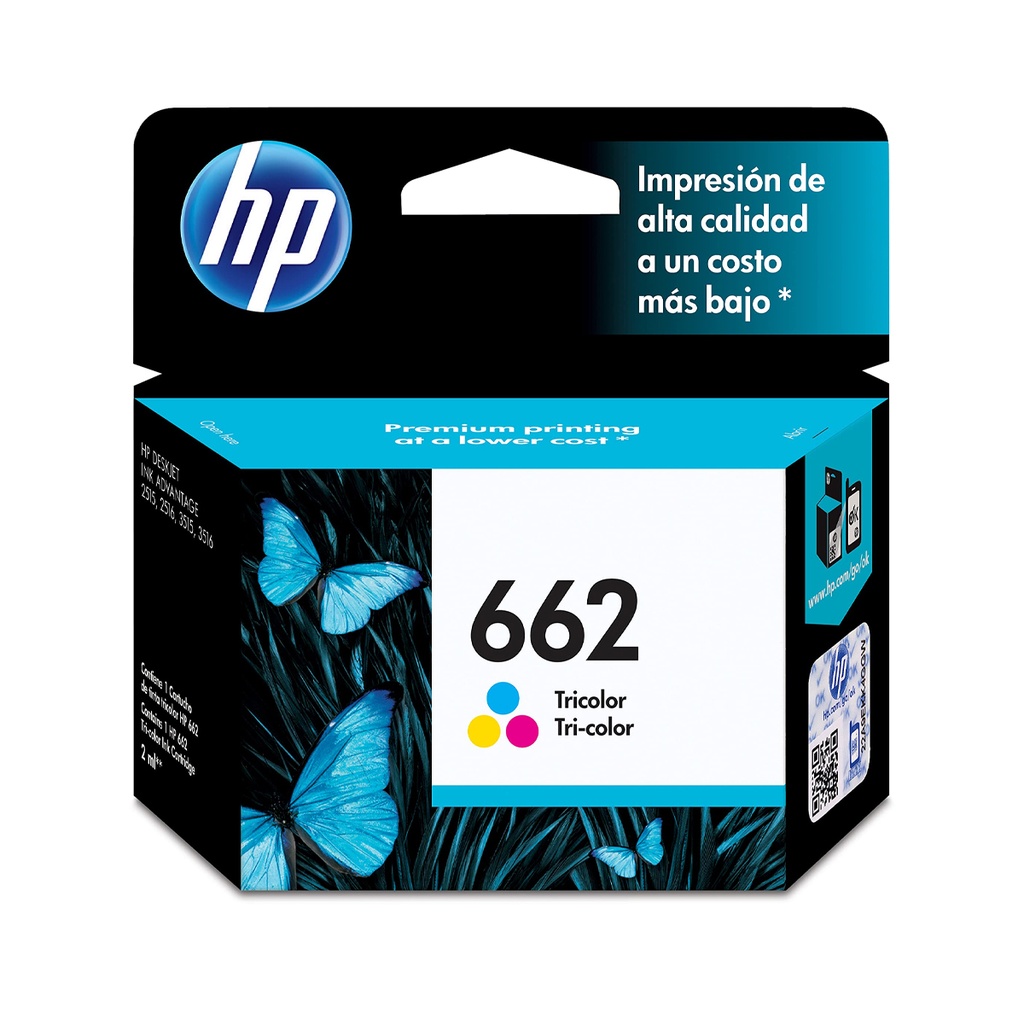 [CZ104AL] CARTUCHO HP 662 TRICOLOR CZ104AL