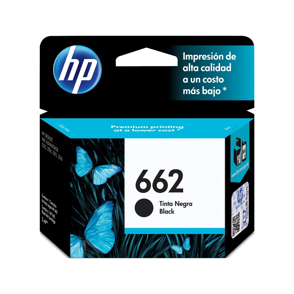 [CZ103AL] CARTUCHO HP 662 NEGRO CZ103AL