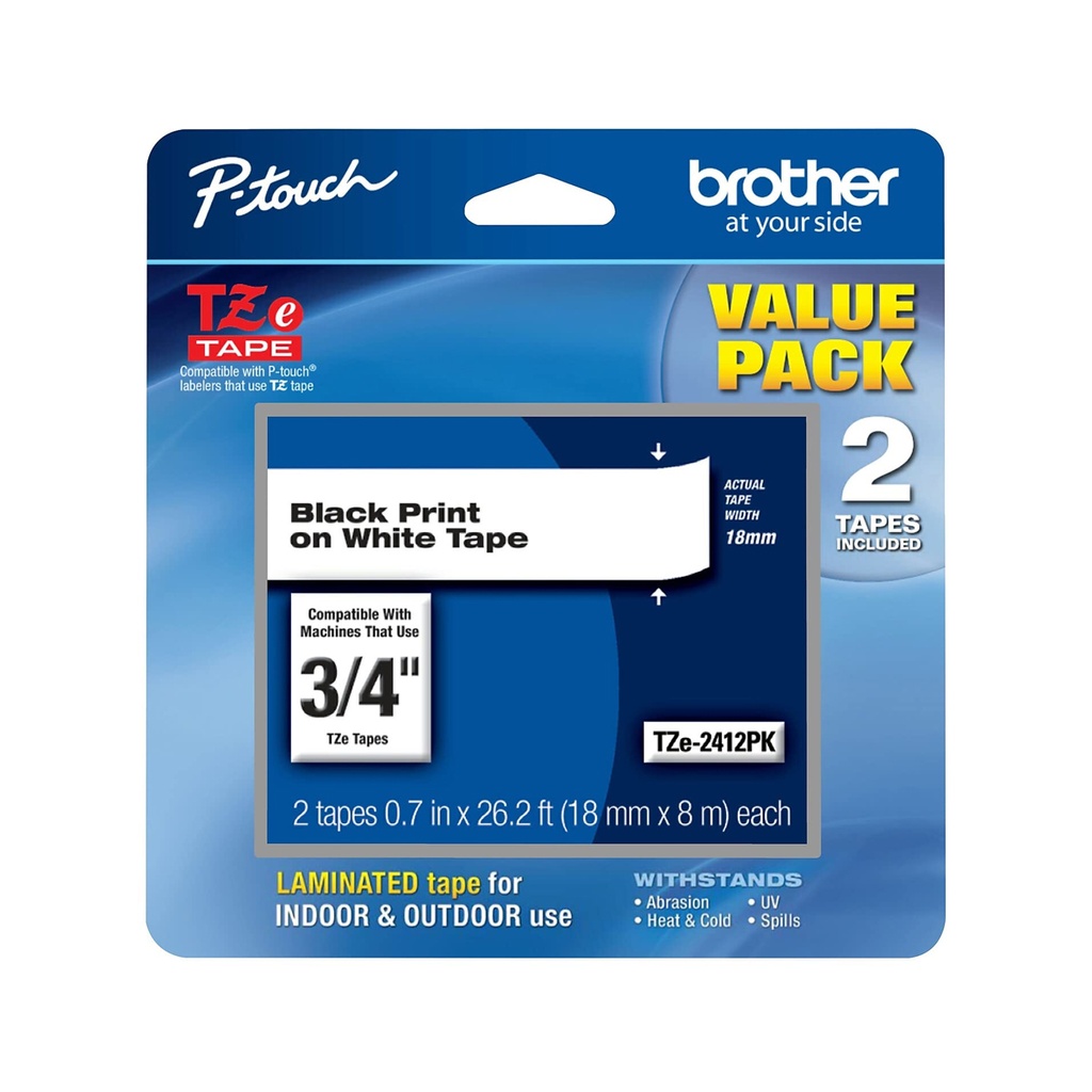 [TZE241] CINTA BROTHER TZE241 LAMINADA NEGRA 18MM