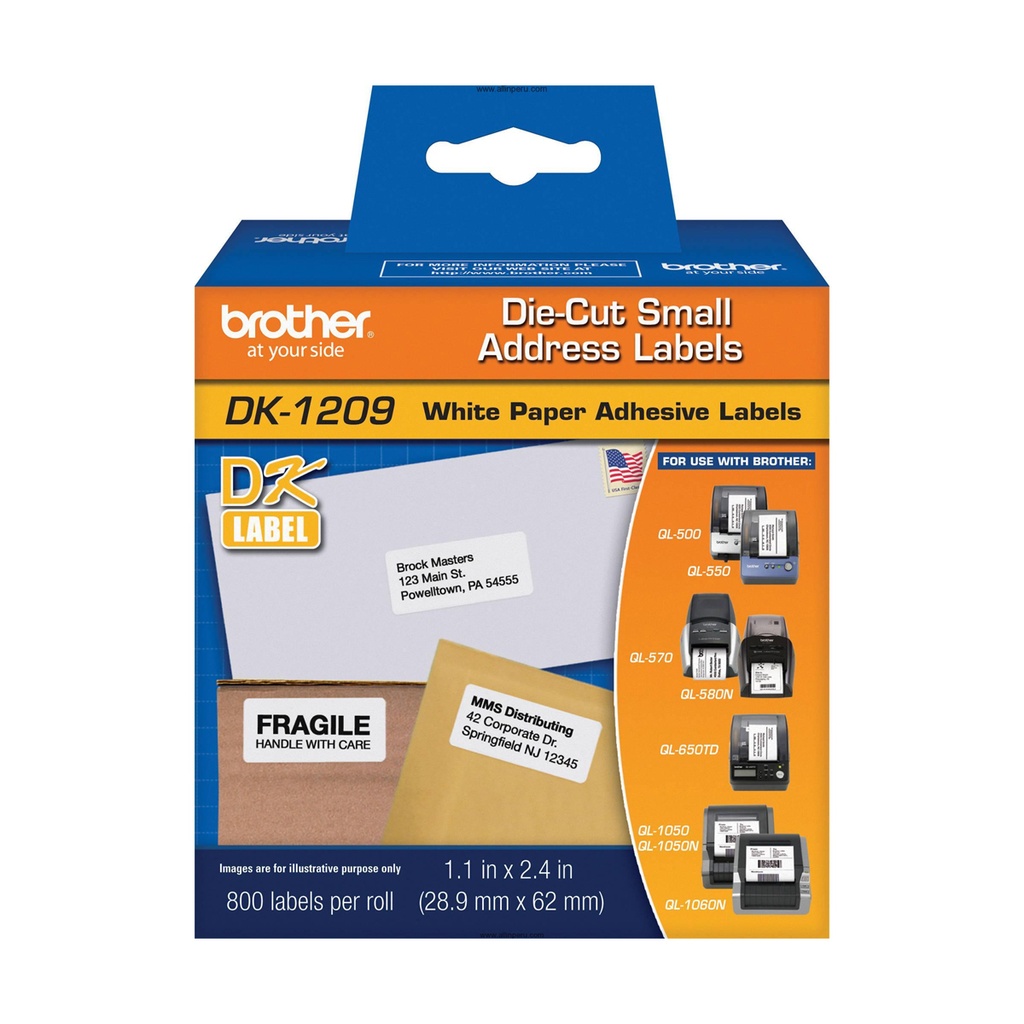 [DK1209] ETIQUETA BROTHER DK1209 28.96MM 800PZ