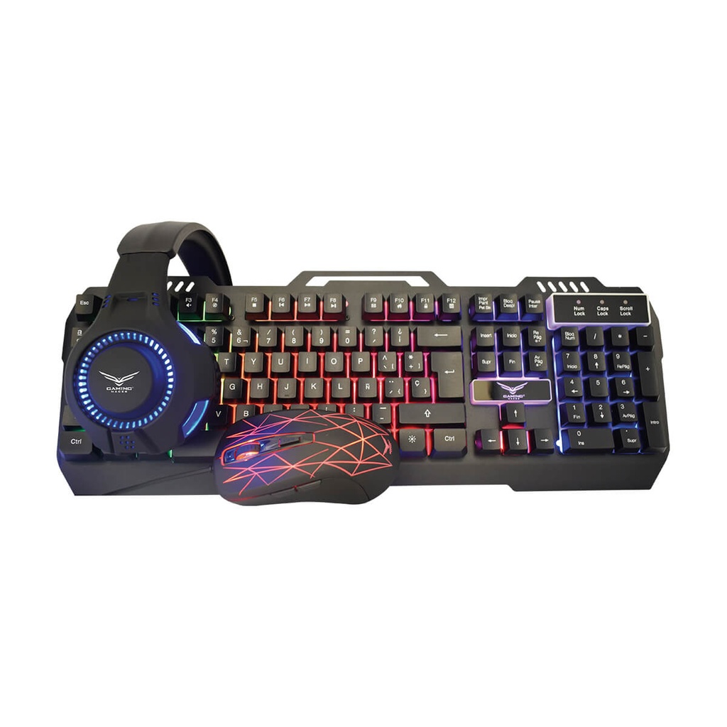[NA-0925] KIT NACEB NA-0925 TECLADO MOUSE MOUSEPAD AUDIFONOS