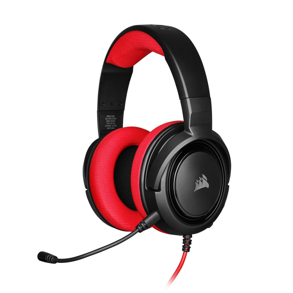 [CA-9011198-NA] DIADEMA CORSAIR HS35 ROJO ALAMBRICO