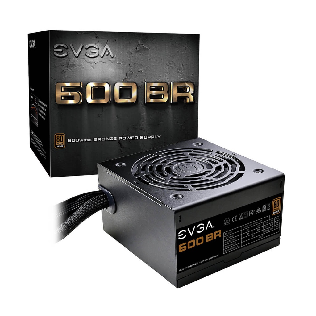 [100-BR-0600-K1] FUENTE DE PODER EVGA 600BR 80 BRONZE 600