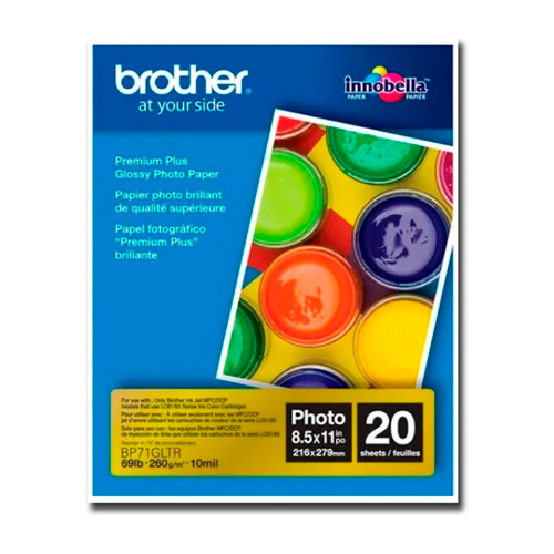 [BP61GLL] PAPEL FOTOGRAFICO BROTHER 8.5" X 11" 20 HOJAS
