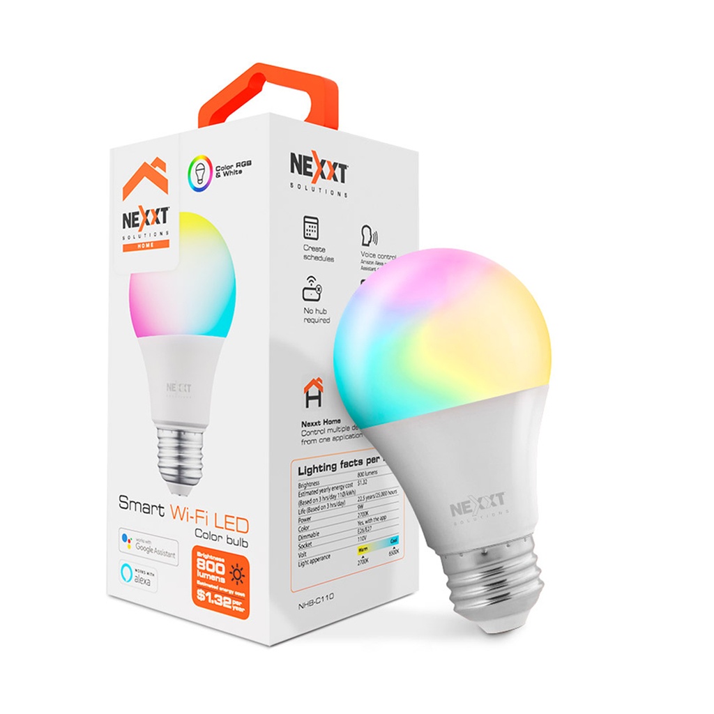 [NHB-C110] FOCO INTELIGENTE NEXXT A19 WIFI 60W RGB