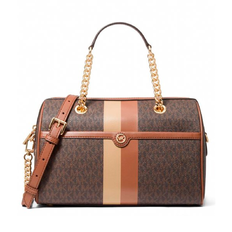 [30S2G6BS6U-DARK BROWN] BLAIRE BRN/LUGGAGE MD DUFFLE SATCHEL