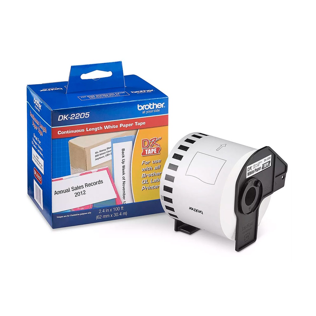 [DK2205] CINTA BROTHER DK2205 62MM X 30.4M PARA QL500 Y QL550