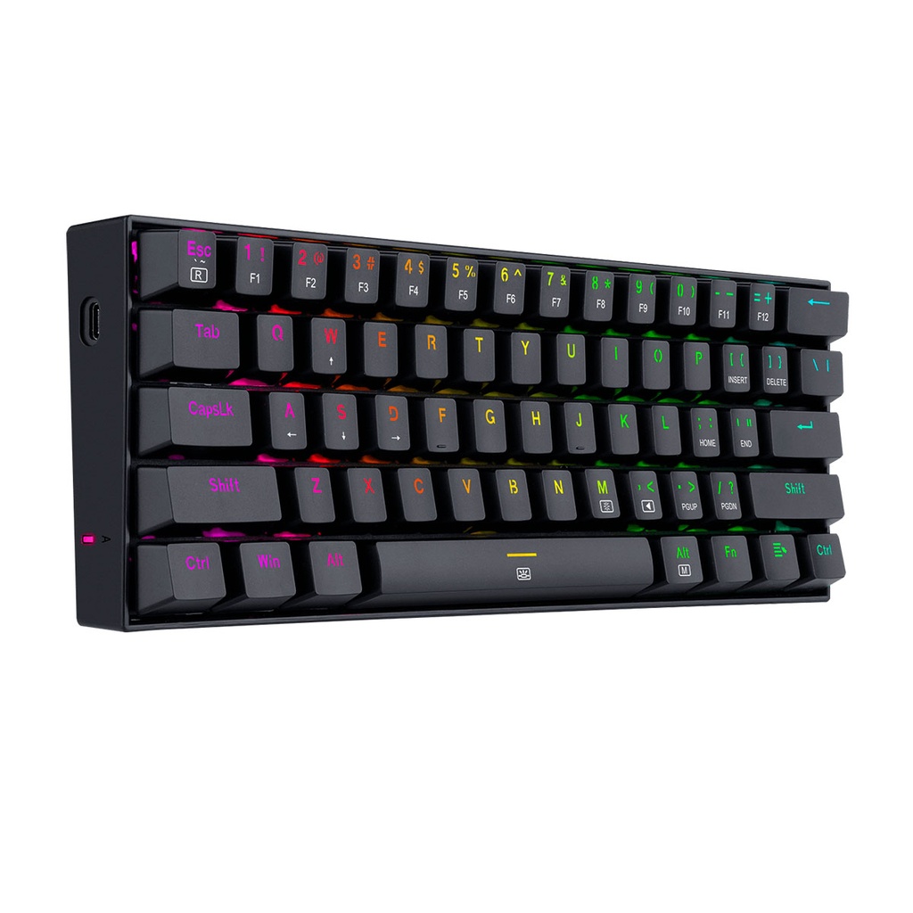 [K630RGB RED] TECLADO REDRAGON DRAGONBORN BLACK K630 RGB RED MECANICO 60%