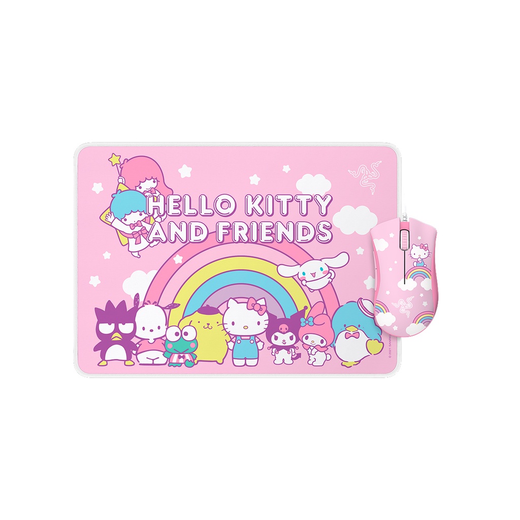 [RZ83-03850100-B3M1] KIT MOUSE Y MOUSE PAD RAZER HELLO KITTY ALAMBRICO USB 6400 DPI ROSA